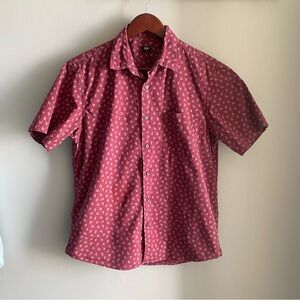 Uniqlo Short Sleeve Printed Casual Button Down Shirt